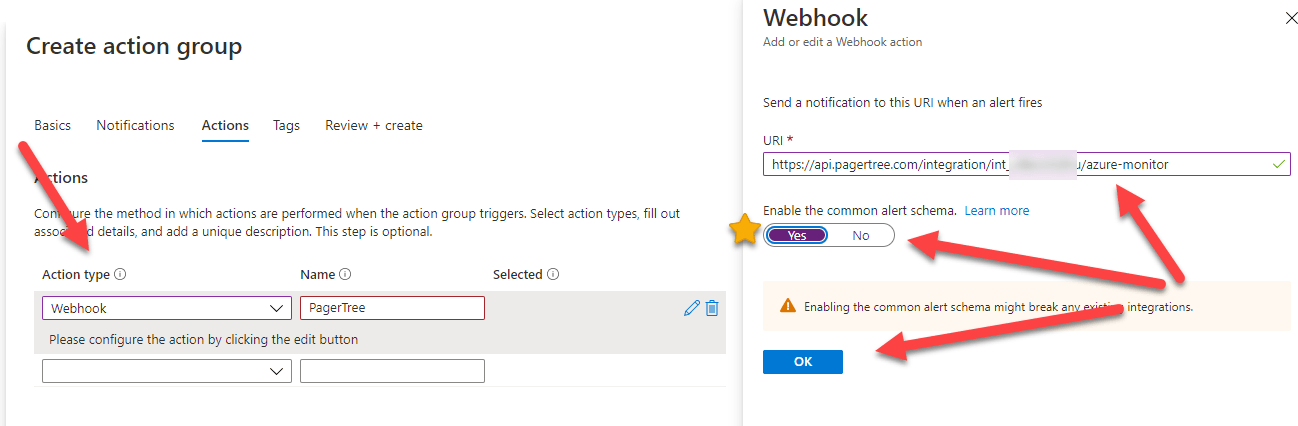 webhook pointing to your PagerTree endpoint URL